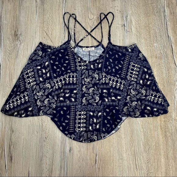 Free People Hey Girl Tank Top Navy - Picture 6 of 10